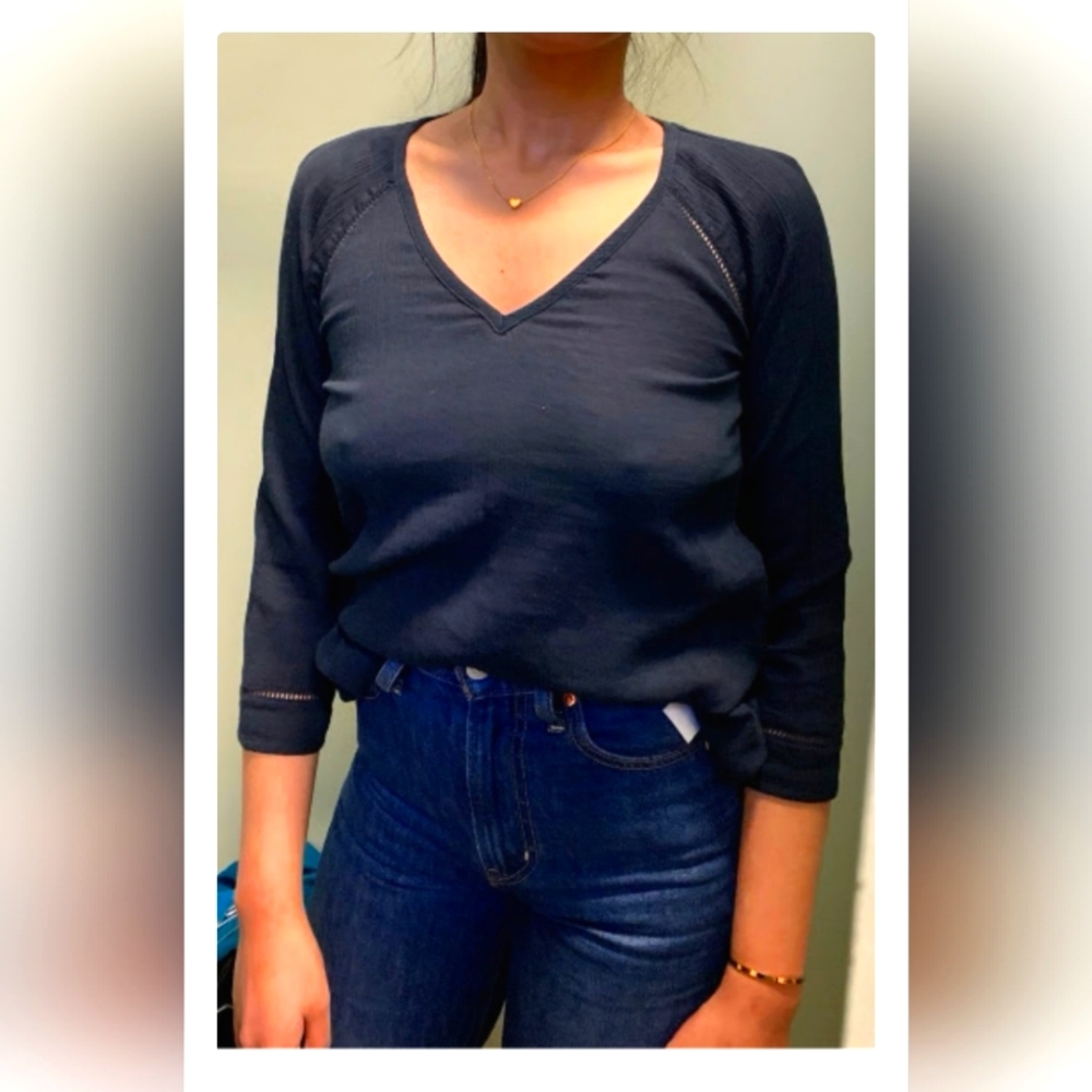 ARMANI EXCHANGE SUMMER LINEN TOP - Size L